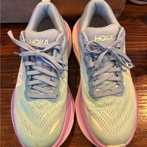 Hoka Bondi 8 Women's Blue and Purple Running Shoes